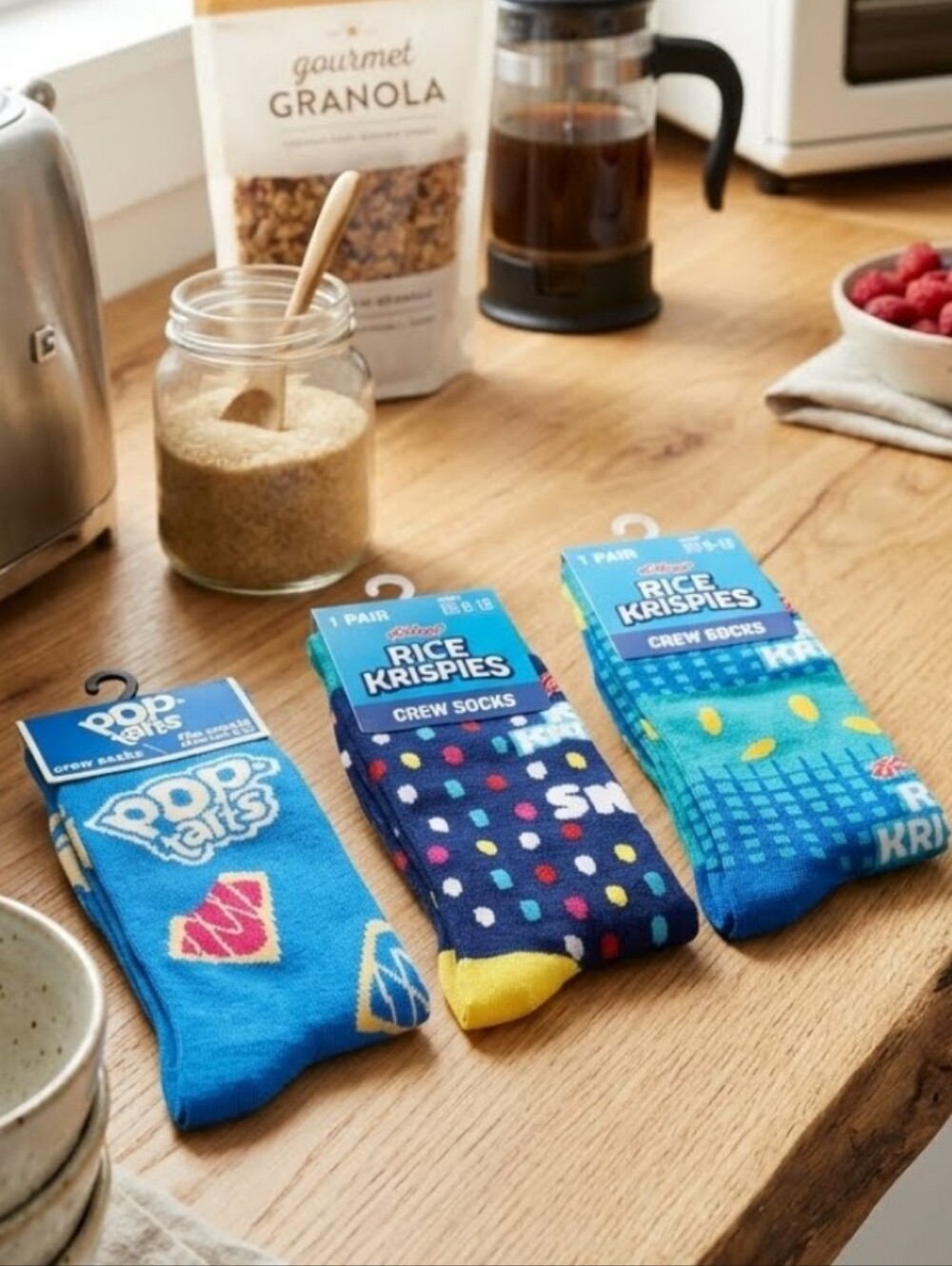 3 Breakfast Themed Socks